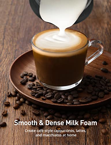 Image of Milk Frother, Paris Rhone 4-in-1 Milk Steamer and Frother, Hot & Cold Foam Milk Warmer with Temperature Control, Auto Shut-Off Frothers for Coffee, Latte, Cappuccino, Macchiato