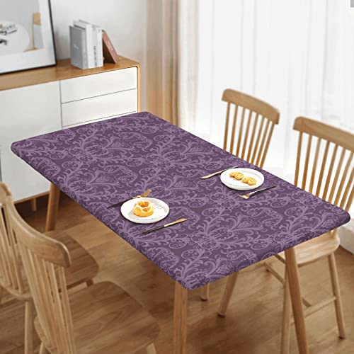 Nappe rectangulaire violette anti-vent et anti-tache élastique 152 cm