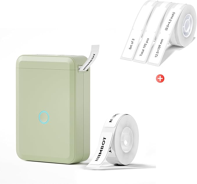 NIIMBOT D110 Label Maker and 4 Rolls Tape Bundle