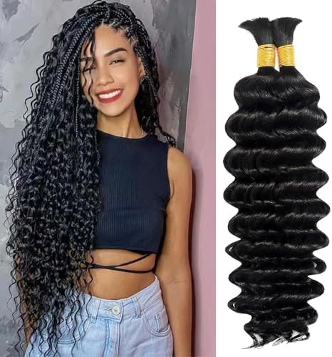 Human Braiding Hair for Boho Braids 100g 2 Bundles/Pack 18 Inch D...