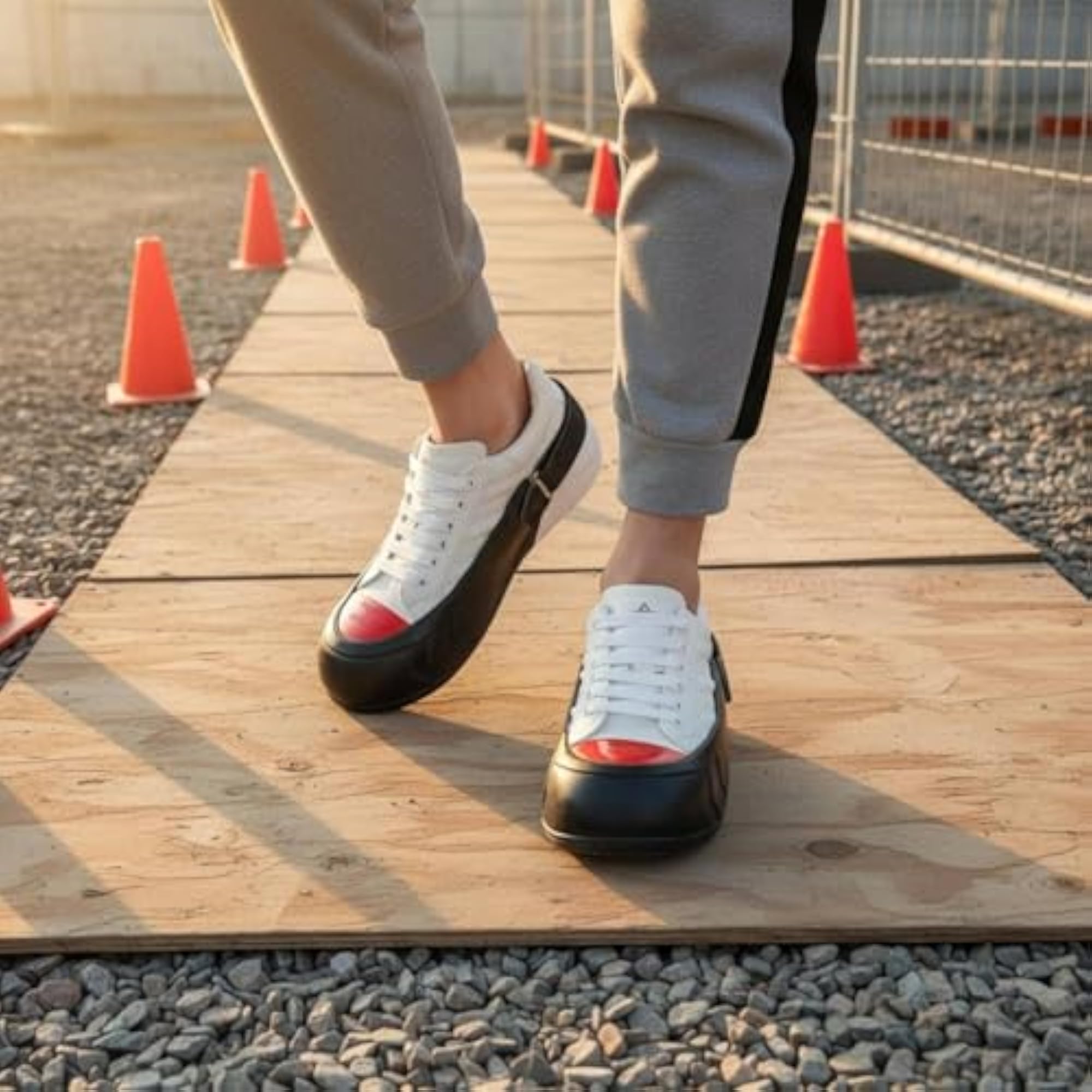 Raised Toe Cap Strap-Fastened Shoe Cover