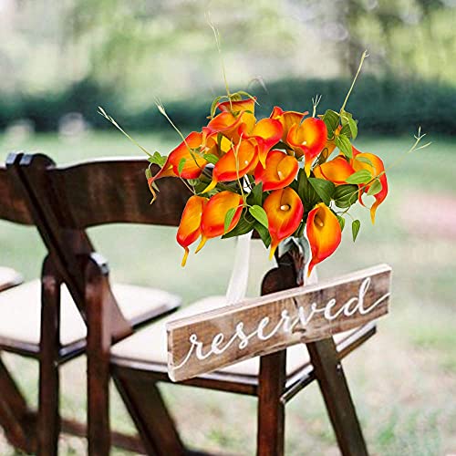 Yibelaat Calla Lily Artificial Flowers Bridal Wedding Bouquets Latex Real Touch Lillies Flower Arrangements For Home Party (Sunset, 1) #TOP6