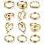 12 Chunky gold rings 12 Chunky gold rings