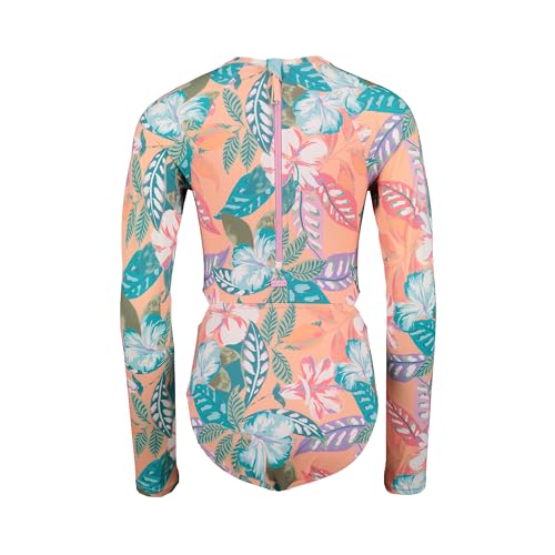 Image of Roxy Girls' Long Sleeve One-piece Rashguard Swimsuit with UPF 50+ Sun Protection, Quick Drying Bathing Suit