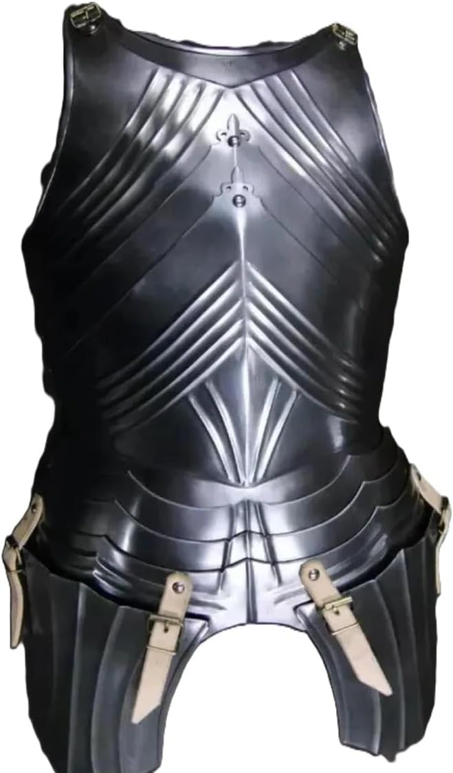 Medieval German Gothic Breatsplate LARP SCA Body Armor Knight Renaissance Halloween Armor Costume - Custom Armor Silver