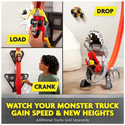 Image of Monster Jam ThunderROARus Drop Playset with Exclusive Monster Truck, Over 6 Feet Tall, Lights & Sounds, Kids Dinosaur Toys for Boys and Girls Ages 4 and Up