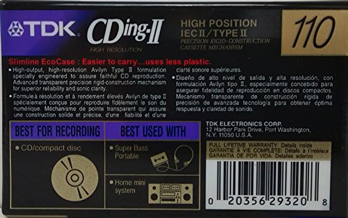 Tdk Cd Power Audio Cassette 110 Mins #TOP1