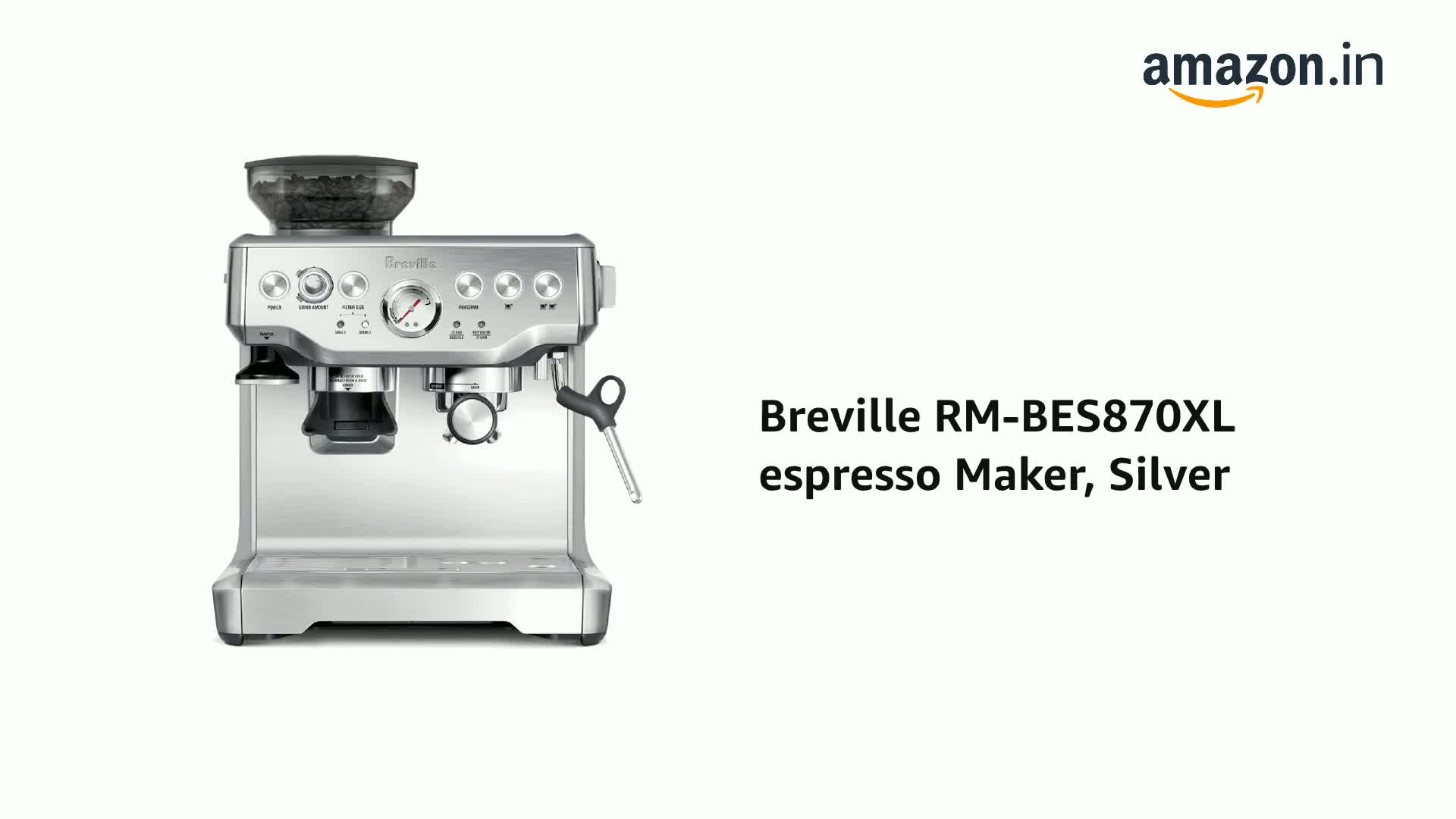 Breville RM-BES870XL espresso Maker, Silver : Amazon.in: Home