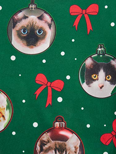 Mens Green Light Up Kitty Cat Christmas Ornament Union Suit Sleeper Pajamas4