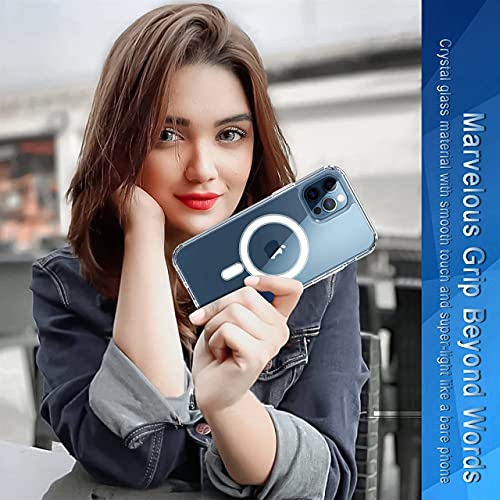 Jasilon Magnetic Clear Case For Iphone 13 Pro Max Case 6.7 [Compatible With Magsafe Charger&Battery] [Military-Drop Protection][Shock-Absorbing Corners] Protective Case Bumper Cover-Clear #TOP3