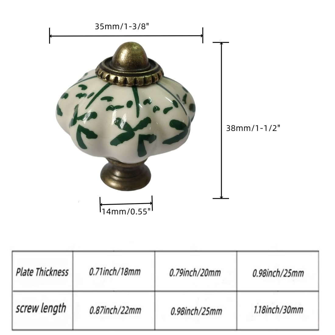 Vintage Ceramic Pumpkin Knobs - 4 Pcs Drawer Pulls -2 Vintage Ceramic Pumpkin Knobs - 4 Pcs Drawer Pulls -2