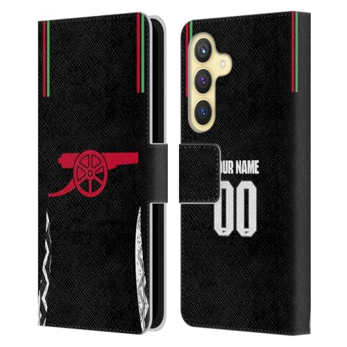 Coque portefeuille Samsung S24 5G en cuir premium Arsenal FC kit Away 2024/25 personnalisé