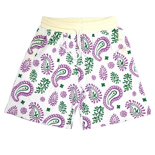 Short basket homme en maille rétro avec cordon et poches