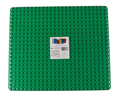 Strictly Briks - Stapelbare Premium-Bauplatte - kompatibel mit Bausteinen Aller führenden Marken - nur für Steine mit großen Noppen geeignet - 16,25" x 13,75" (41,3 x 34,9 cm) - Grün – Bild 8