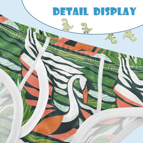 visesunny Boys Potty Training Underwear Abstract Paper Cut Swan Breathe Cotton Briefs Size 2T-8Y for Toddler4
