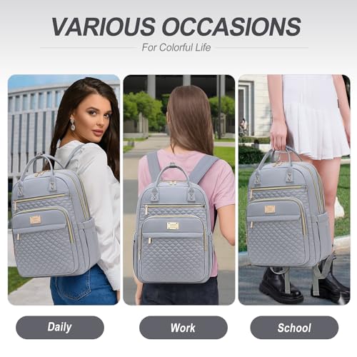 Image of Tealari Laptop Backpack for Women,15.6 Inch Laptop Backpack for Work,Waterproof Travel Backpack,College Bookbag with Wallet