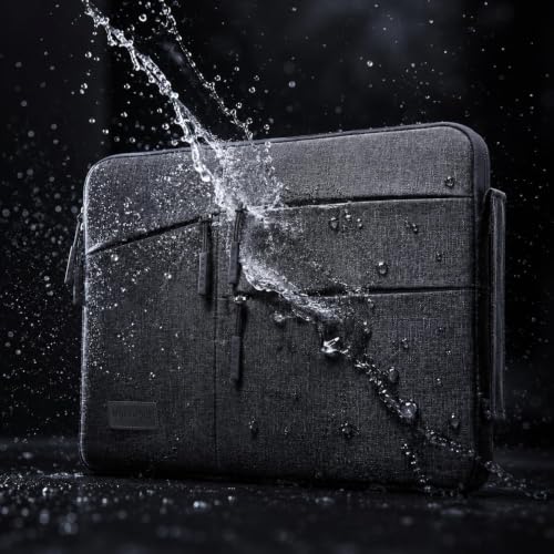 Image of MoArmouz 16 inch Laptop Sleeve Case for Men & Women, Water Resistant Laptop Bag with Handle & Accessory Pockets, Protective Briefcase for MacBook Pro, MacBook Air & Laptops, Grey