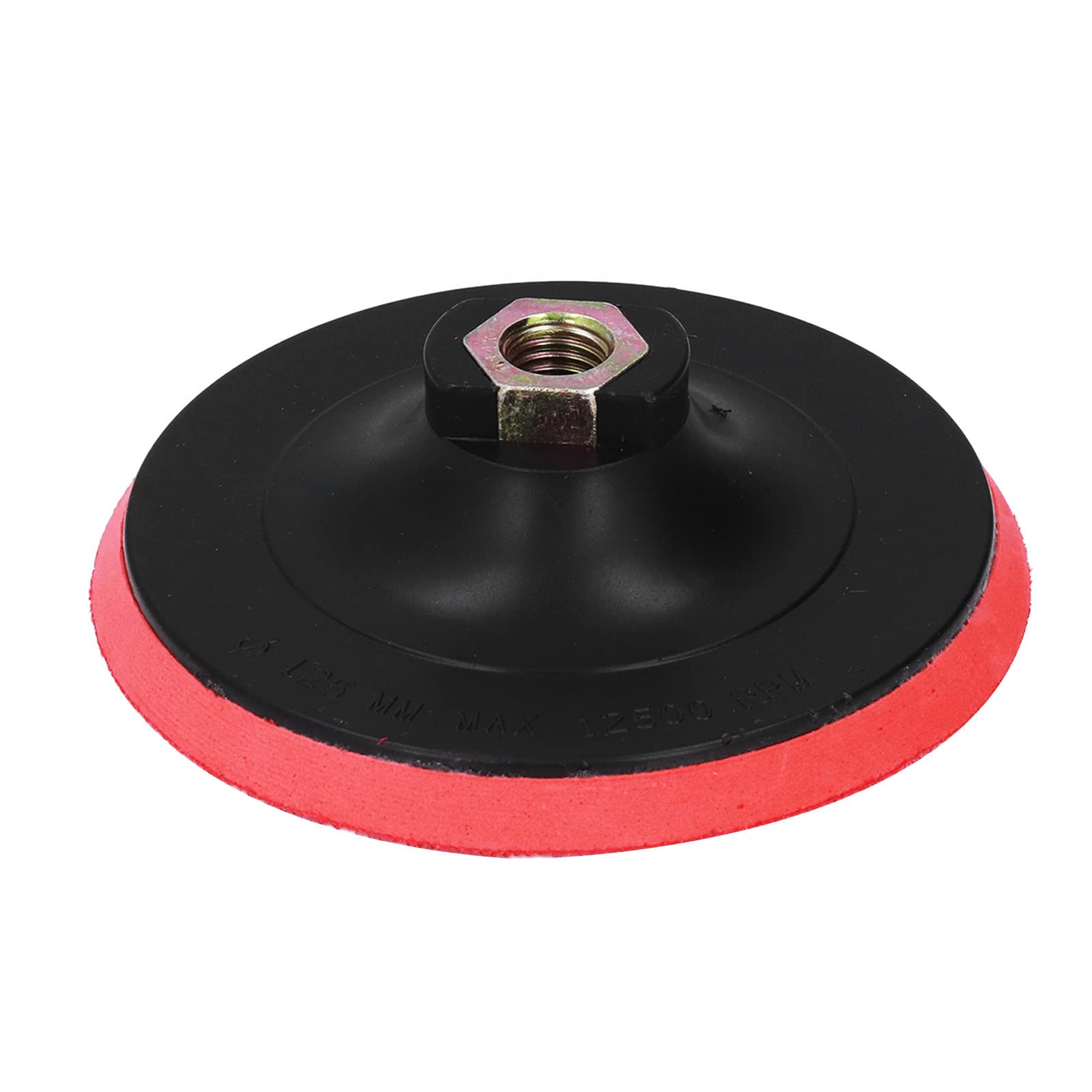 Platorello per Smerigliatrice, Diametro 125mm, Interfaccia Filettata M14, Velocità Massima 12500 Giri/Min, Piastra Inferiore Rossa Esagonale, Adatto per Mole Abrasive per Levigatrice
