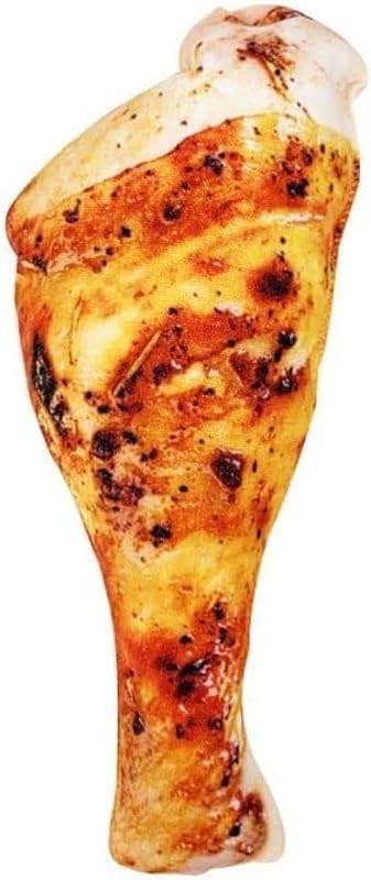 Brinquedo para Cachorro com Apito em Formato de Coxa de Frango, Pelúcia Macia Htppzjr, 1 Unidade