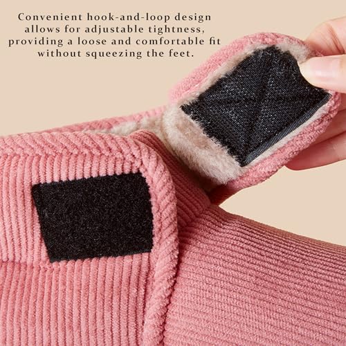Winter High-Top Plush Slippers for Men and Women - Indoor/Outdoor Non-Slip Warm Cotton Shoes with Thickened Fleece Lining and Durable Rubber Sole2