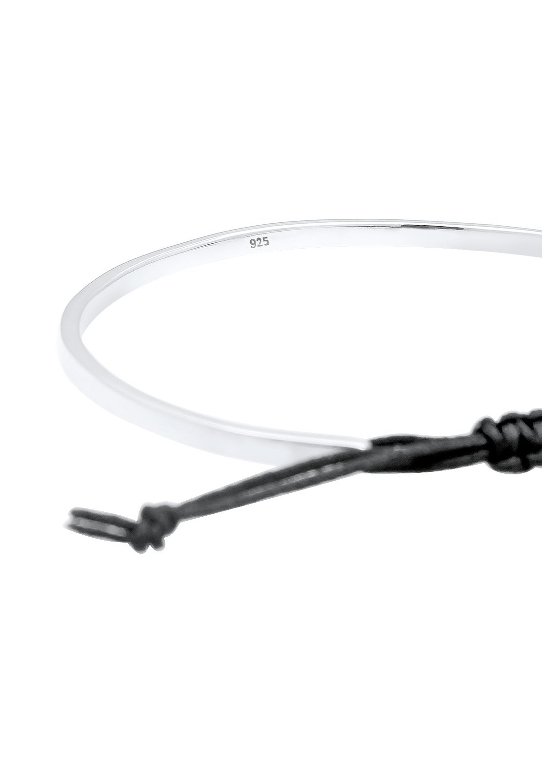 Elli Armband Damen Armreif Basic Matt mit Nylon in 925 Sterling Silber