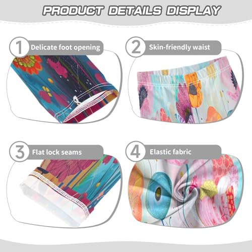 Bolaz Toddler Girls Leggings Printed Yoga Pants Leggings Giraffe Composed Flower for Kids3