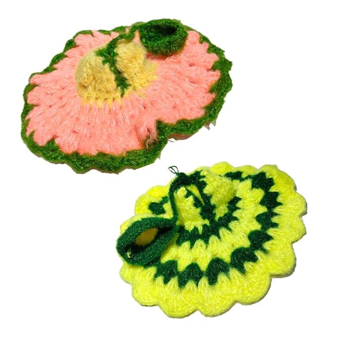 Laddu Gopal Hand Made Winter Woolen Dress Size no.1 & 8 No. (Pack of 4) Multicolor (Multicolor, 4-5)2