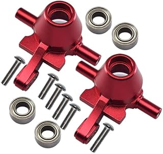 GPM For Tamiya TT-02 Upgrade Parts Aluminum Front Knuckle Arm With Bearing - 1Pr Set Red