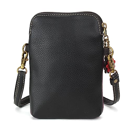 Image of CHALA Garden Animal Collection Cell Phone Crossbody Purse-Women PU Leather /Canvas Multicolor Handbag with Adjustable Strap