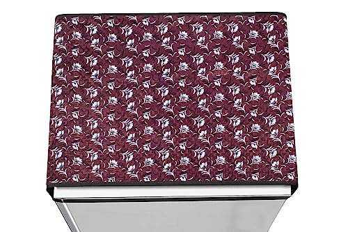 Image of Stylista Refridgerator top Cover Suitable for Samsung RT28C3452S8 /HL, 236 Liter Fridge, Dimension (WXD) 65x111 CM, Floral Pattern Magenta