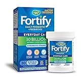 Nature’s Way Fortify Daily Probiotic, 30 Billion Live Cultures, 11 Strains, Prebiotics, 30 Capsules