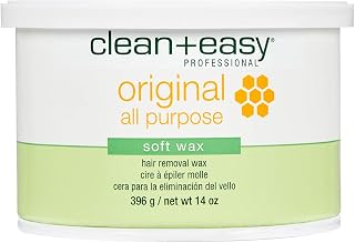Clean + Easy All-Purpose Soft Wax – Wax for Sensitive Skin, Hair Removal for Body & Facial Hair, 14 oz