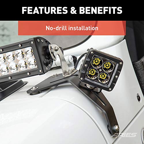 Soportes para luces parabrisas Jeep Wrangler JL Aries miniatura 7