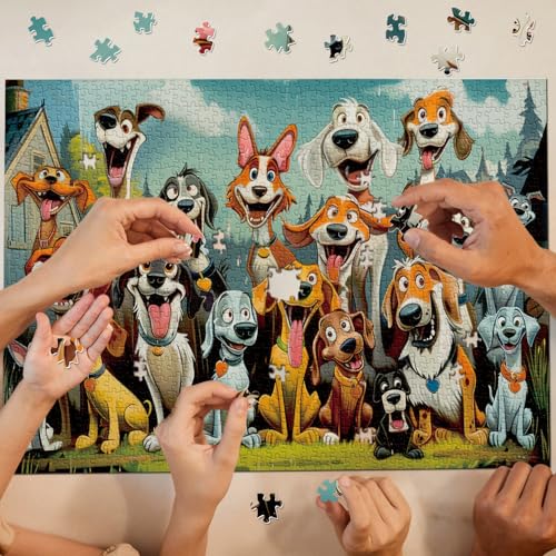 Rompecabezas PPuzzling para Adultos de 1000 Piezas, Cachorros Tiernos, Decoración de Pared miniatura 7