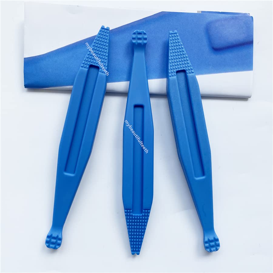 2Pcs/Lot Tooth Cleft Crack Detector Probe Fracture Locating Teeth Cracks Crown Bridge Seat Dental Denture Seating Blue Plastic