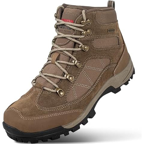 R CORD Hiking Boots Womens Waterproof Breathable Non-slip Durable Hiking Boot Brown Size 10 Cover