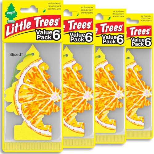 Image of LITTLE TREES Car Air Freshener | Hanging Tree Provides Long Lasting Scent for Auto and Home | Sliced, 24 Air Fresheners (Pack of 36)