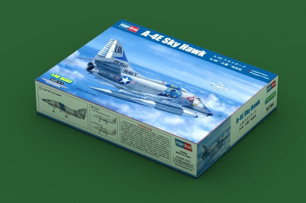 Hobbyboss 81764" A-4E Sky Hawk Plastic Model Kit, 1:48 Scale