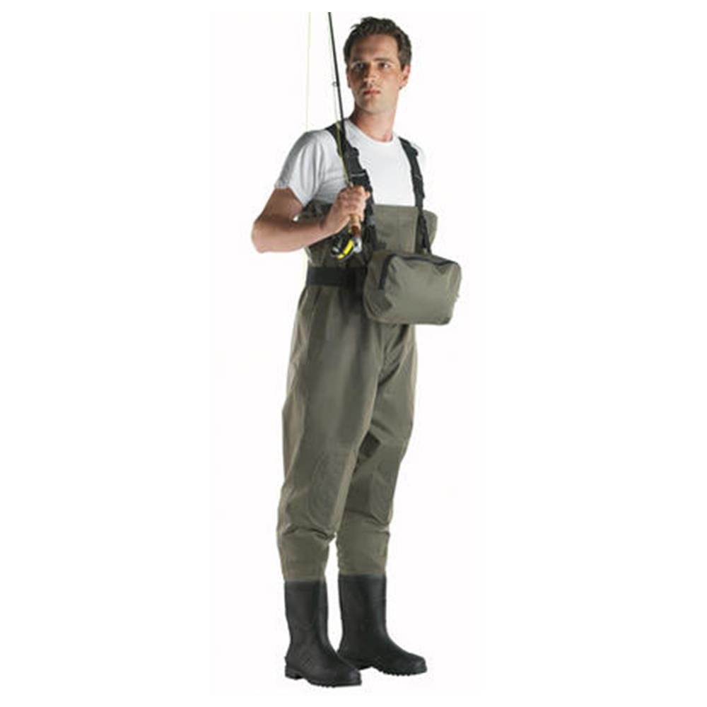 Cormoran Wathose Gr.41 Nylon mit Brusttasche 100% Wasserdicht