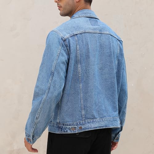 voeeron Denim Jacket Men Durable Comfortable and High Performance Jean Jacket Men3