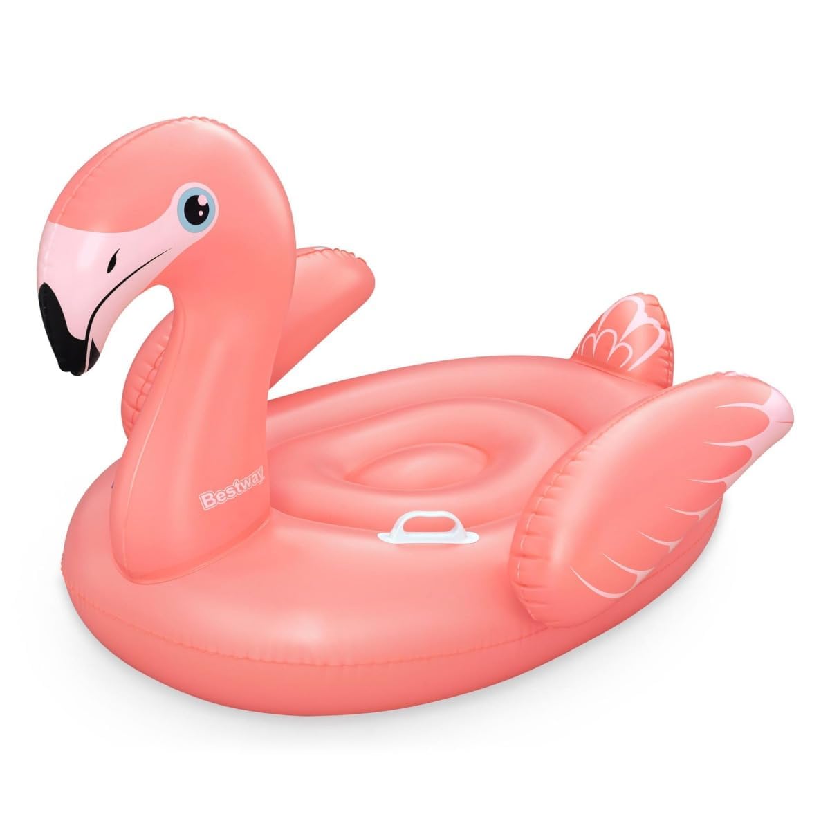 Bestway Flamingo Pool Float, Kids Ride-On Pool Floatie with Handles, Kids Inflatable Pool Swim Float, Pink