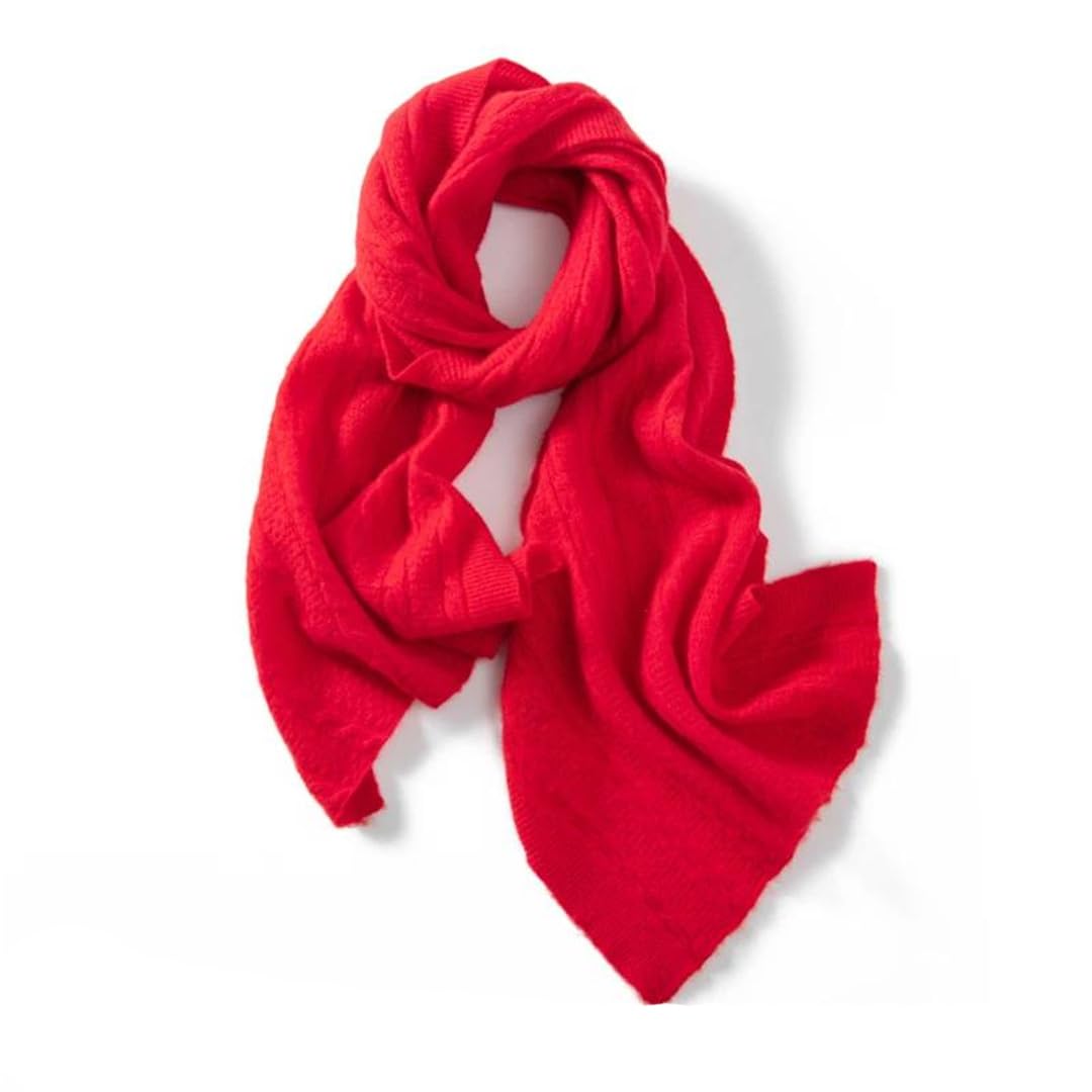 Bufanda de invierno de color sólido suave y cálido Pashmina de las mujeres chal de punto bufanda accesorios