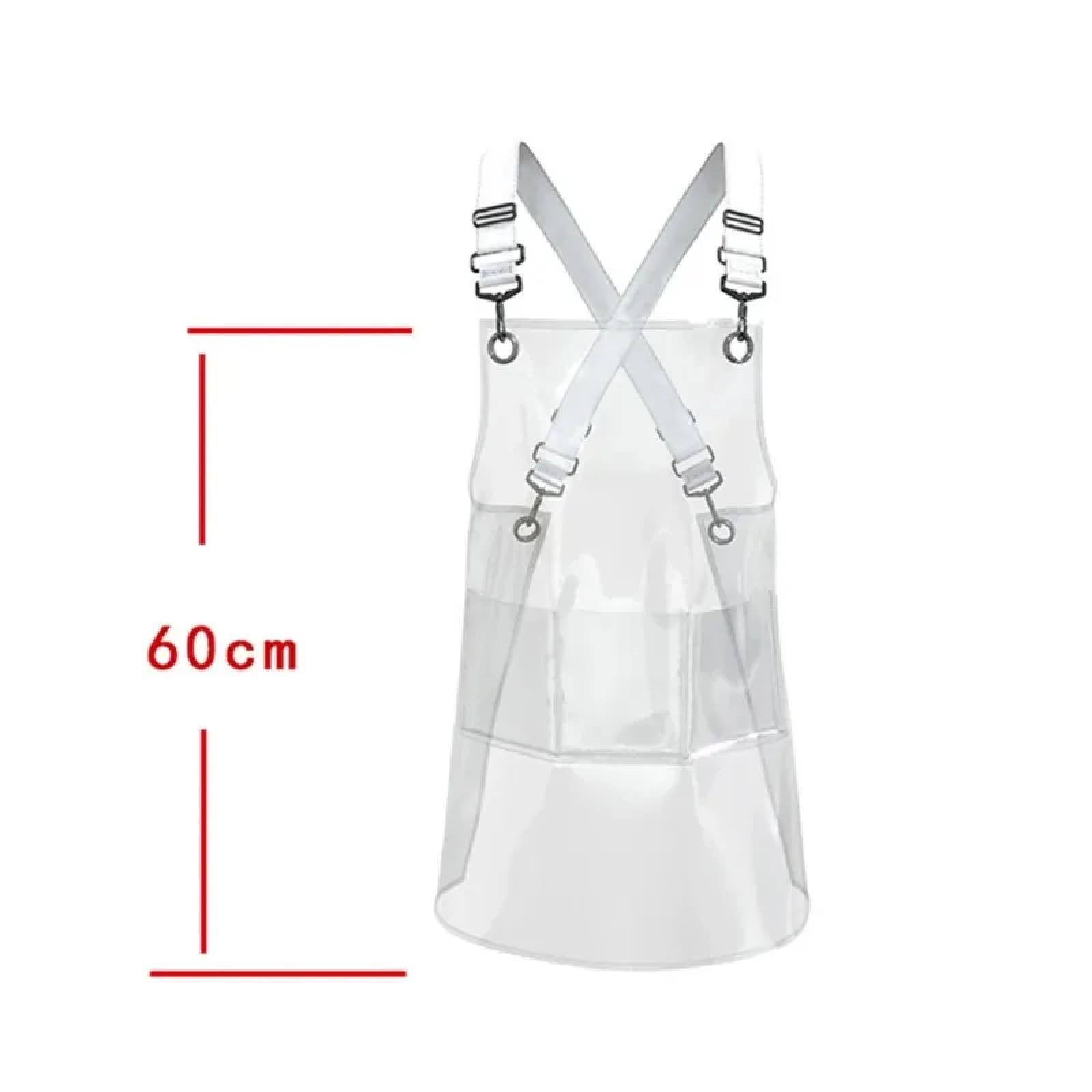 Delantal Cocina Baberos Delantal De Peluquero A La Moda Delantal Transparente Impermeable Reutilizable Unisex para Cocina Peluquería Barista Suministros para El Hogar