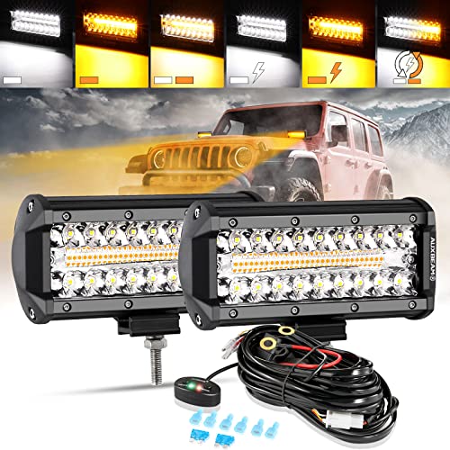 Auxbeam 7-Inch 300W LED Light Bar — 6 Modes