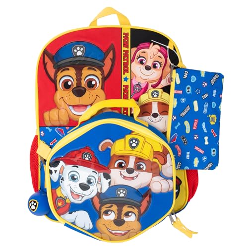 AI ACCESSORY INNOVATIONS Paw Patrol Peeking Pups 4 Piece Backpack Set for Boys & Girls, Featuring Chase, Marshall, Rubble, & Skye, Kids School Bag, Blue by AI ACCESSORY INNOVATIONS - Used condition - Image 2