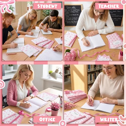 Cuadernos de composición rosa de 110 páginas rayadas para estudiantes 6