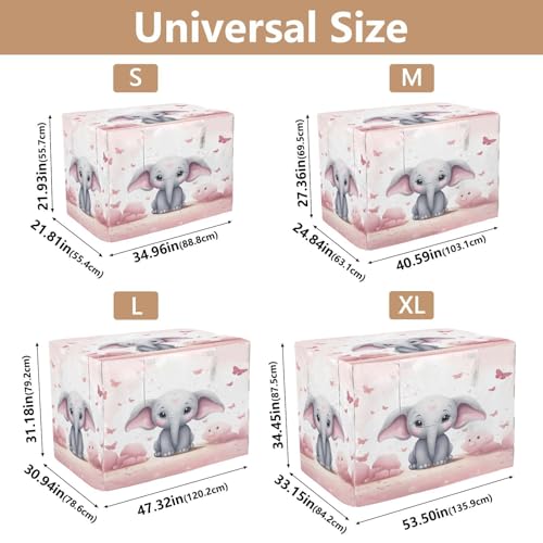 Housse imperméable pour cage chien chat bâche protection rose éléphant - 4