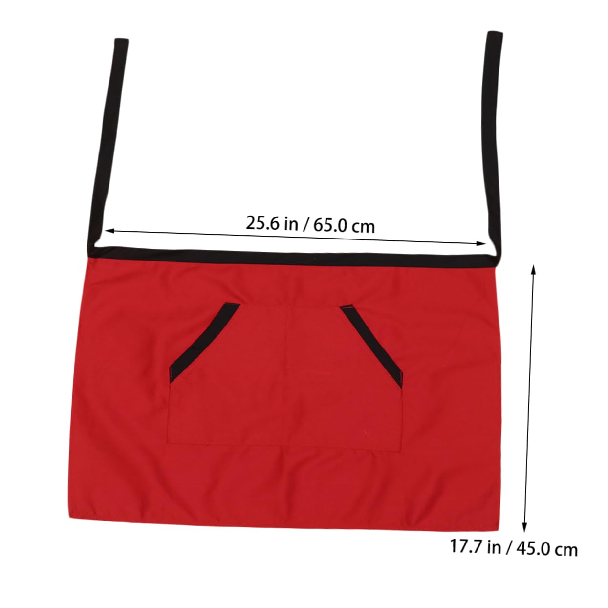 LALADEFIEE Waiter Apron Kitchen Apron Cooking Apron Waitress Half Apron Work Apron Waist Serving Apron Server Apron Half-length Apron Apron Men Apron Short Waist Apron Black Apron Red