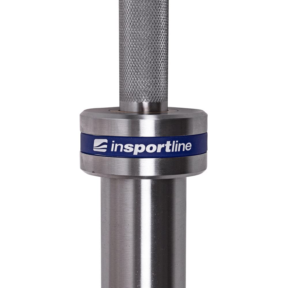 Insportline Olympische Langhantel mit 6 Nadellagern (675 kg), professionelle Stange, Wettkampf, 2,2 m