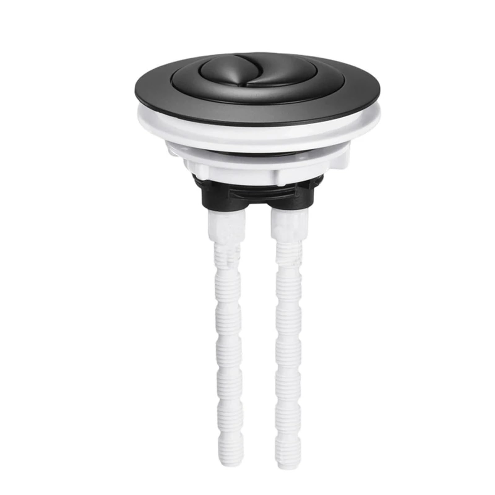 Toilet Push Button Flush Replacement, Dual Flush Toilet Flusher Kit Cistern Button 100mm Rod Multicolor(Black)